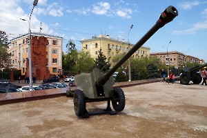 Волгоград. Музей-панорама «Сталинградская битва». 85-мм дивизионная пушка Д-44