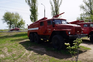 Энгельс. Парк «Патриот». Пожарный автомобиль АЦ-40(43202) на базе Урал-43202